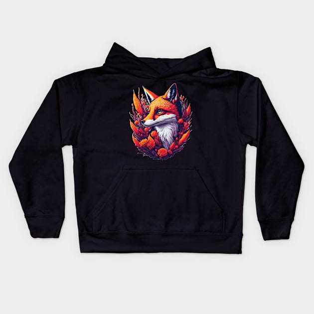 Autumn Fox Kids Hoodie by nnorbi